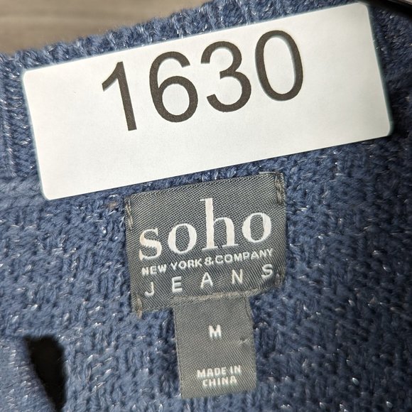 New‎ York & Co.* Women's Boat Neck Lace Up Back Drop Shoulder Blouse~ Medium - Picture 3 of 10